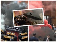 ŠIALENSTVO v parlamente: Opozícia sa utrhla z reťaze a na vládnych poslancov hádzali dymovnice a petardy!