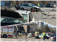 V Bratislave sa zrazilo policajné auto s osobným