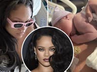 Rihanna bola ŠTÝLOVÁ aj pri pôrode: Výrazné ŠPERKY, aj SLNEČNÉ OKULIARE na očiach!