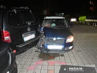 Vodič sadol za volant pod vplyvom alkoholu! Poškodil pri Partizánskom tri autá