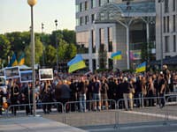 Protest pred SND v Bratislave
