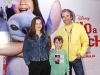 Premiéra rodinnej komédie Lilo a Stitch, Vladimír Kobielsky s dcérou Klárou a synom Krištofom