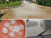 Extrémne búrky udreli na východe Slovenska: Ulice pod vodou, padali krúpy veľké ako orechy!