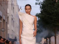 Módna prehliadka Michaela Kováčika. Na snímke Kinga Puhová