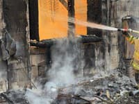 Požiar rekreačných chát v Spišskej Novej Vsi