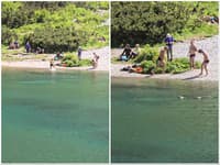 Absolútna DRZOSŤ! VIDEO Chlapci sa bez hanby okúpali v tatranskom plese: Verejnosť je pobúrená