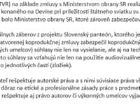 Stanovisko STVR k reakcii hercov Adyho Hajdu a Kamila Mikulčíka k Cyrilometodským oslavám na bratislavskom Devíne.