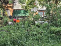 Správa mestskej zelene v Košiciach od rána odstraňuje škody po smršti