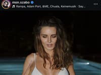 Monika Szabó v plavkách