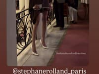 Modelka Adriana Sklenaříková na prehliadke návrhára Stéphana Rollanda v Paríži.