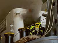 Požiar strojovne remorkéra