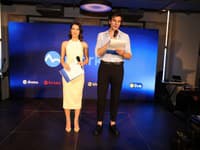 Markíza média párty. Na snímke Adriána Brnčalová, Kristián Baran