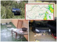 Búrky vyčíňali: FOTO Zaplavené ulice, polámané stromy, záhrady zasypali KRÚPY! Búrlivo má byť aj dnes