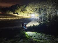 Záber z pátracích akcíí po Jaroslavovi P. z okresu Hlohovec