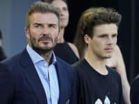 David Beckham so svojím synom najmladším synom Cruzom