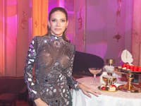 Andrea Verešová v priesvitných šatách