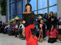 Módna prehliadka so psami. Na snímke Zora Czoborová