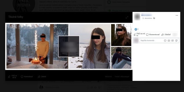 Na spomínanej stránke na Facebooku sa objavila aj koláž fotografií, na ktorých je údajne Judita.