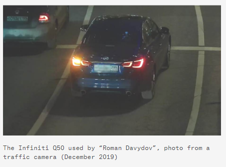 Auto, ktoré mal šoférovať Davydov: Investigatívci zistili, že patrilo ruskej leasingovej spoločnosti. Na ich otázky však nik nereagoval.