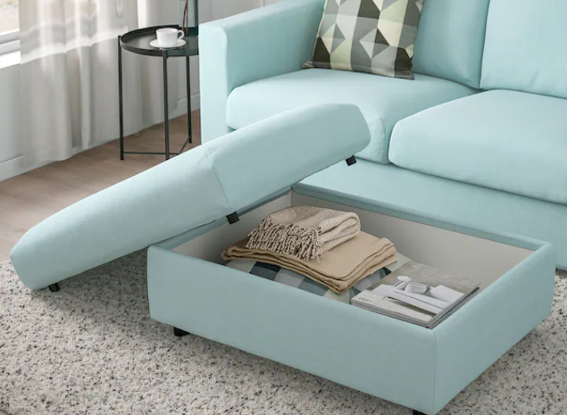 Footstool with storage space