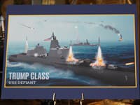 Fotografie sú zobrazené predtým, ako prezident Donald Trump prehovorí vo svojom klube Mar-a-Lago.