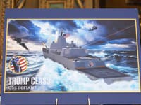 Fotografie sú zobrazené predtým, ako prezident Donald Trump prehovorí vo svojom klube Mar-a-Lago.