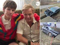 Mrazivé FOTO z nehody syna Maroša Kramára: Autom to NAPÁLIL do betónového múru!