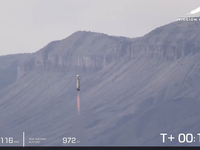 Raketa New Shepard štartuje