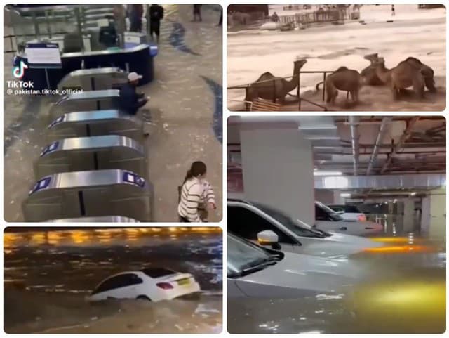 Mohutné záplavy v Dubaji
