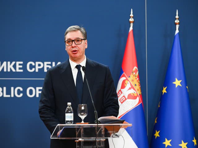 Na snímke prezident Srbskej