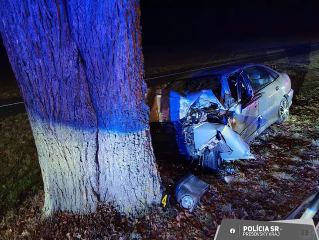 dopravná nehoda osobného auta