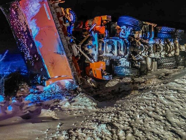 Košice paralyzované snehom: Kamión