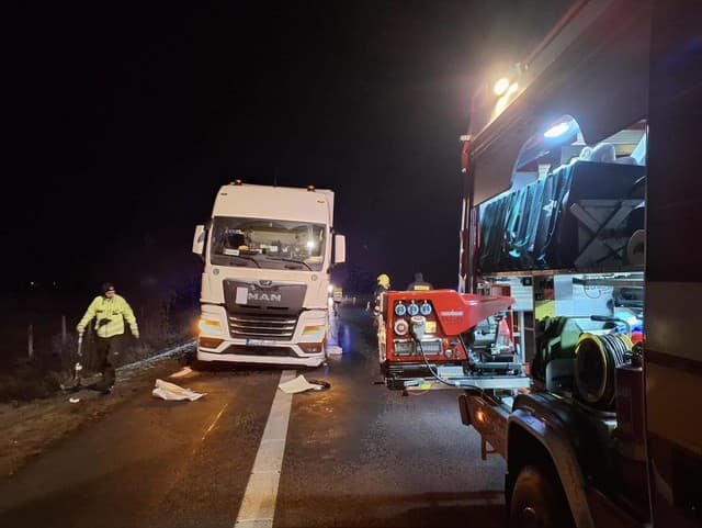 Na havarovanom kamióne došlo