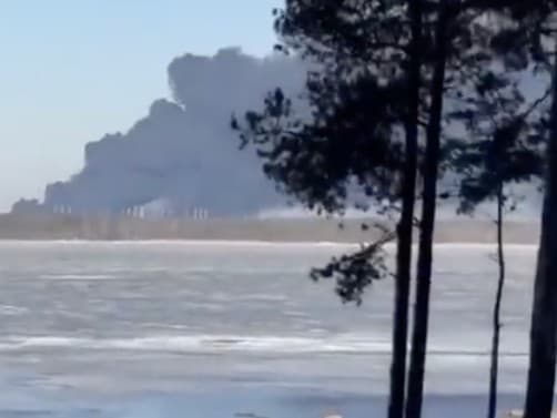 Požiar v ruskom prístave