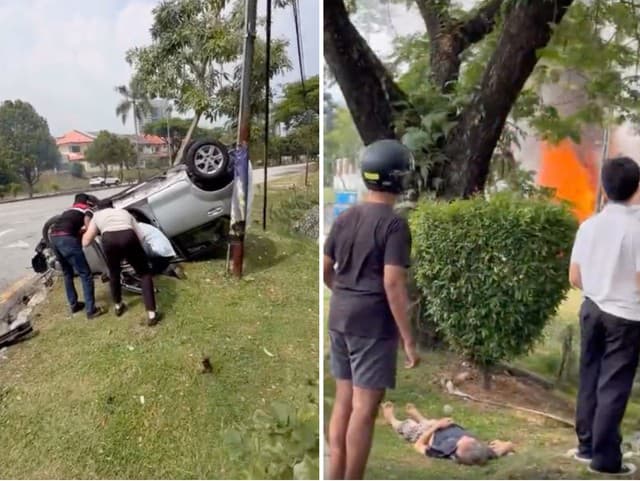 Auto smrti pohltili plamene: