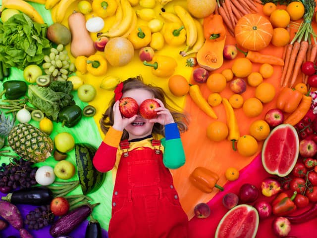 Little girl with variety