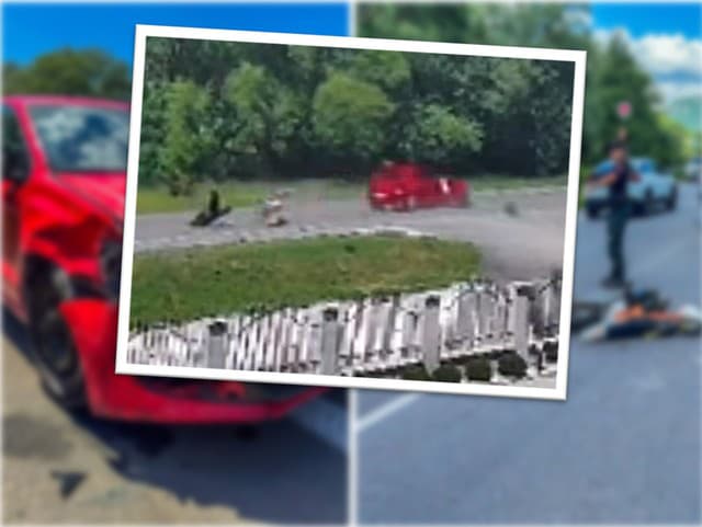 AUTENTICKÉ ZÁBERY nehody motorkára