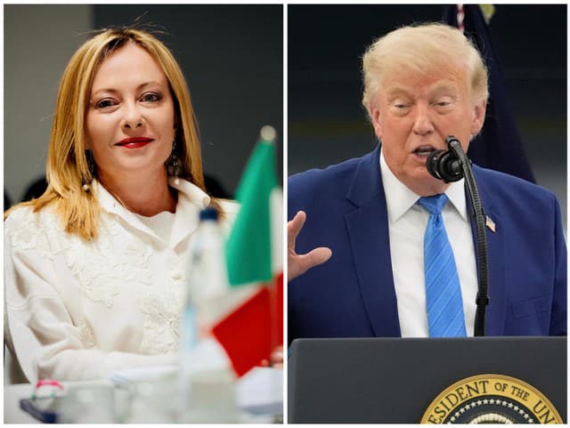 Giorgia Meloniová a Donald