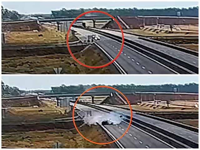 HROZIVÁ nehoda na rýchlostnej ceste: Vodič bez brzdenia narazil do auta pred sebou, VIDEO BRUTÁLNEJ zrážky!