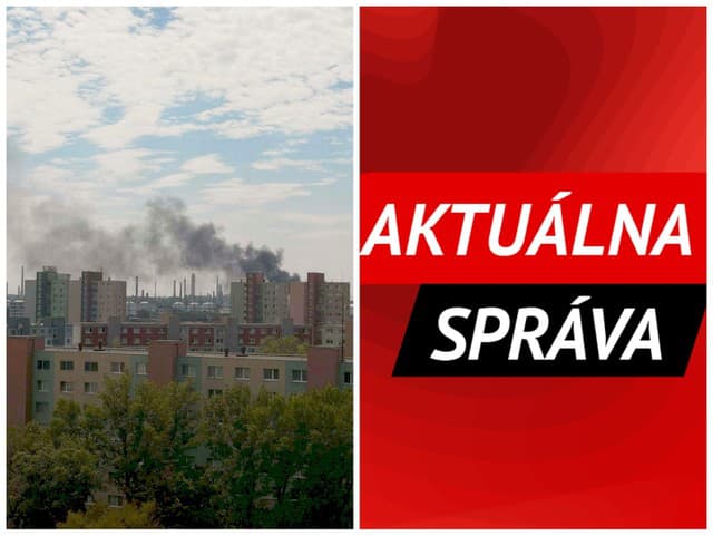MIMORIADNE Výbuch v areáli Slovnaftu: Z miesta stúpa hustý čierny dym!