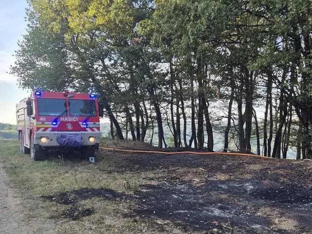AKTUÁLNE Masívny požiar lesa pri Trstíne: Hasičom komplikuje boj s plameňmi silný vietor,  na miesto smeruje vrtuľník