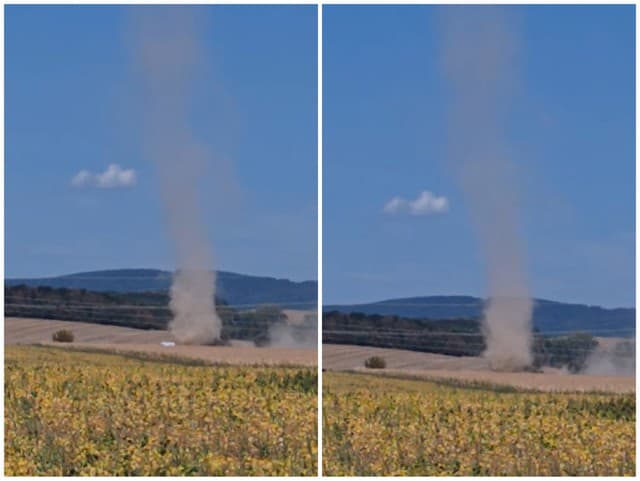 Nevšedný ÚKAZ na východe Slovenska: VIDEO Rotujúci stĺp na poli pripomínal malé tornádo!