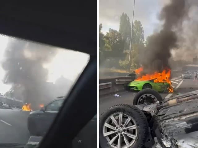 Jazda smrti v luxusnom Lamborghini: VIDEO Auto sa rozlomilo na dve časti a zbĺklo! Hlásia mŕtvych aj zranených