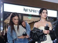 Tlačová konferencia Fight Night Challenge. Na snímke Azra Sokira a Miška Doležalová