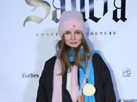 Módna prehliadka Marcela Holubca W. Na snímke Monika Szabó