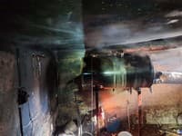 Požiar domu v obci Vrícko.