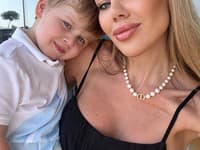 Laura Vizváryová so synom Abnerom, ktorého má s Borisom Kollárom.