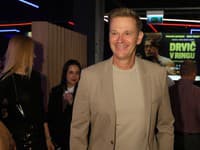 Premiéra filmu Podfukári. Na snímke Martin Nikodým