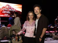 Predstavenie nového muzikálu Slovensko moje, otčina moja. David Hartl s manželkou a dcérkou