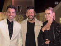 Oslava 50. narodenín moderátora Leoša Mareša, Leoš Mareš, Adam Ďurica, Andrea Verešová